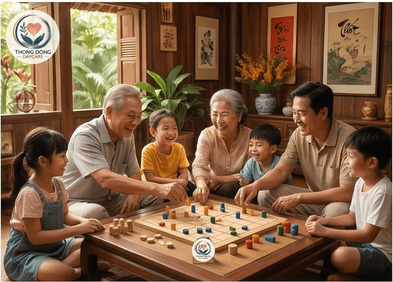 Gia đình đa thế hệ quây quần